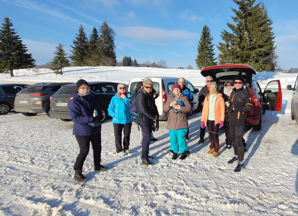 Une dizaine de participants pour la première sortie neige de l'hiver aux Fourgs
