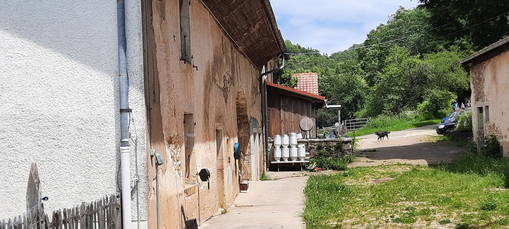 Passage près de la ferme de La Vaux
