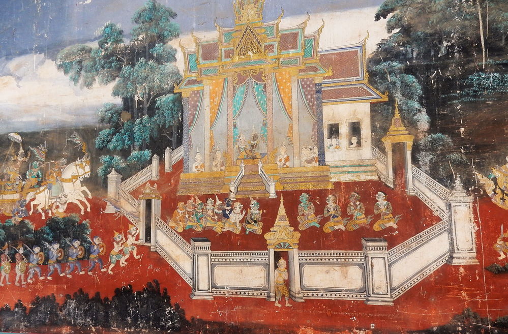 De grandes fresques racontent l'histoire du Cambodge
